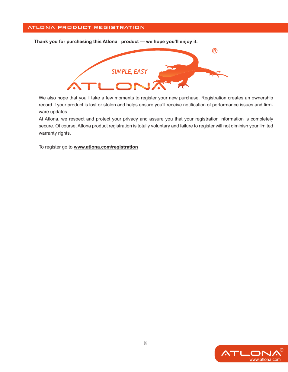 Atlona ATDVI250SR User Manual | Page 10 / 10