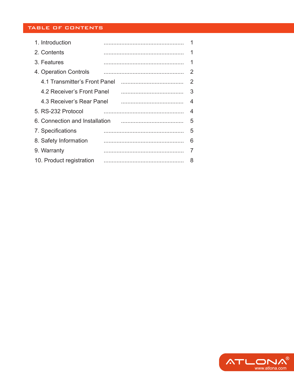 Atlona ATDVI250SR User Manual | Page 2 / 10