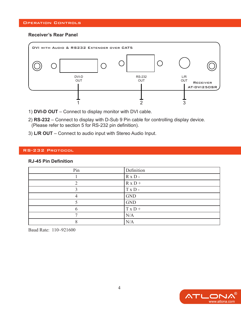Atlona ATDVI250SR User Manual | Page 6 / 10