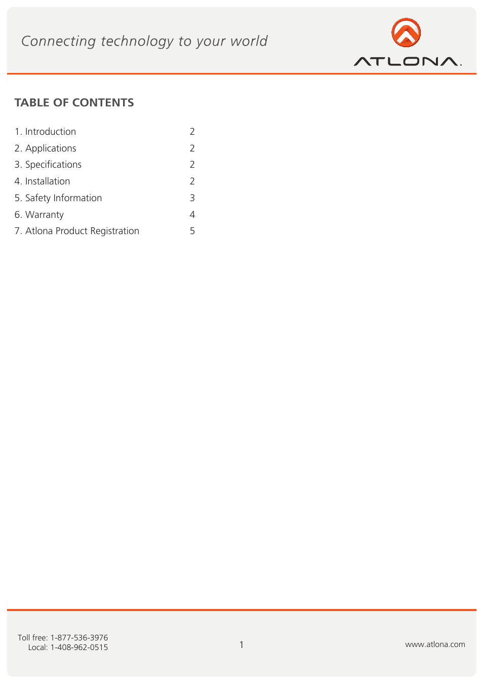 Atlona AT80COMP6 User Manual | Page 2 / 6