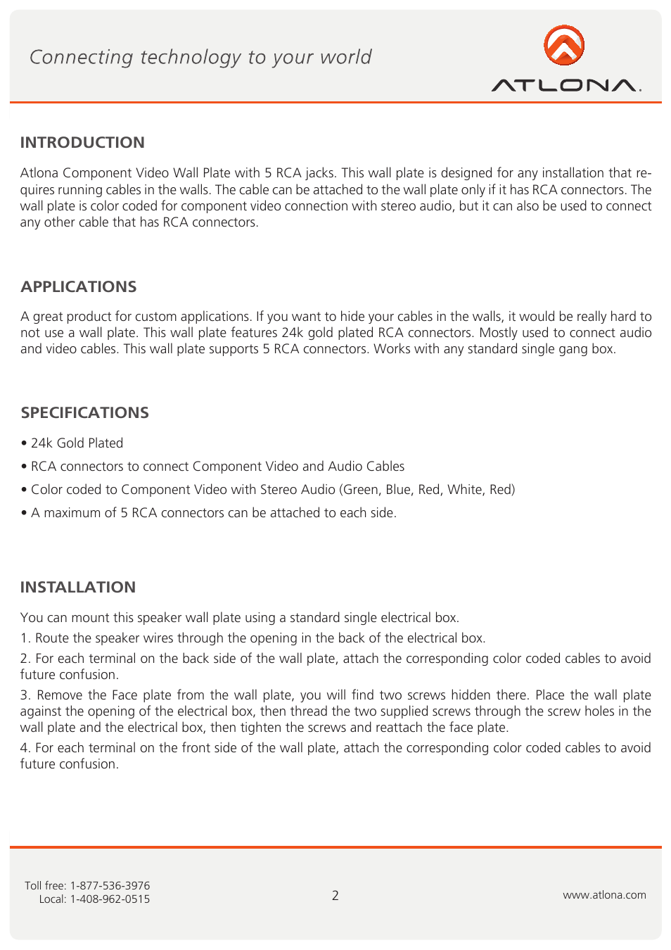 Atlona AT80COMP5 User Manual | Page 3 / 6
