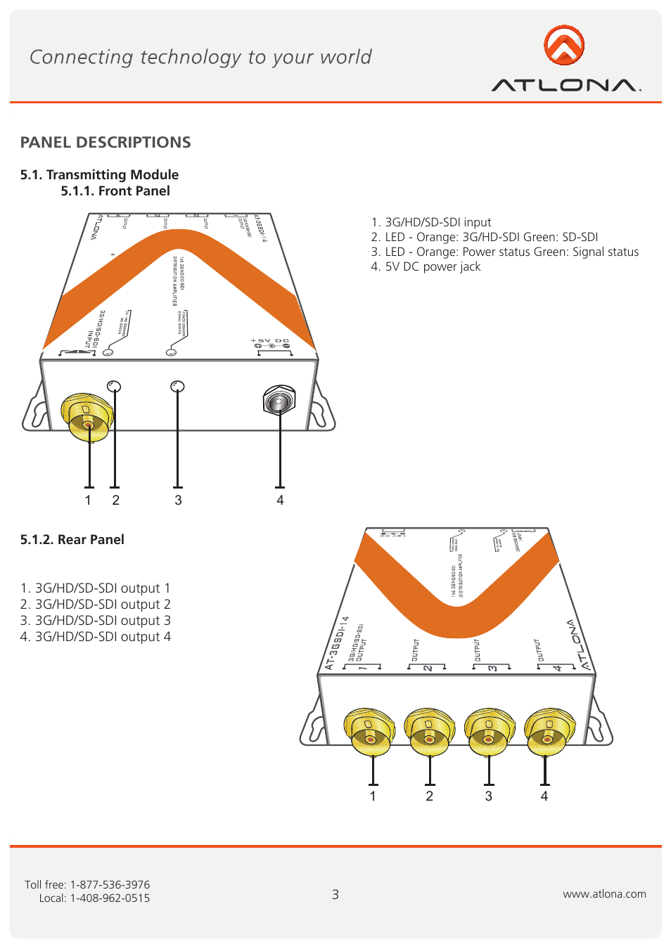 Atlona AT3GSDI 14 User Manual | Page 4 / 9