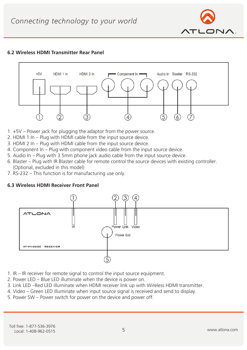 Atlona AT WHD200 User Manual | Page 5 / 10