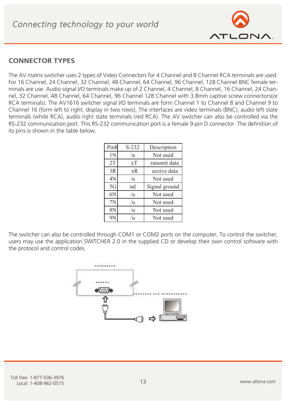 Atlona AT VIDEO MATRIX User Manual | Page 14 / 33