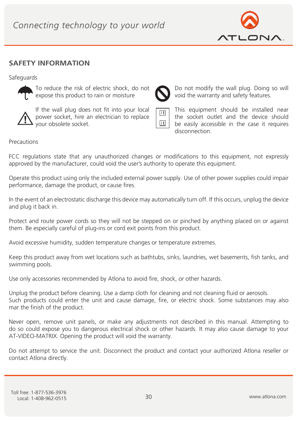 Atlona AT VIDEO MATRIX User Manual | Page 31 / 33