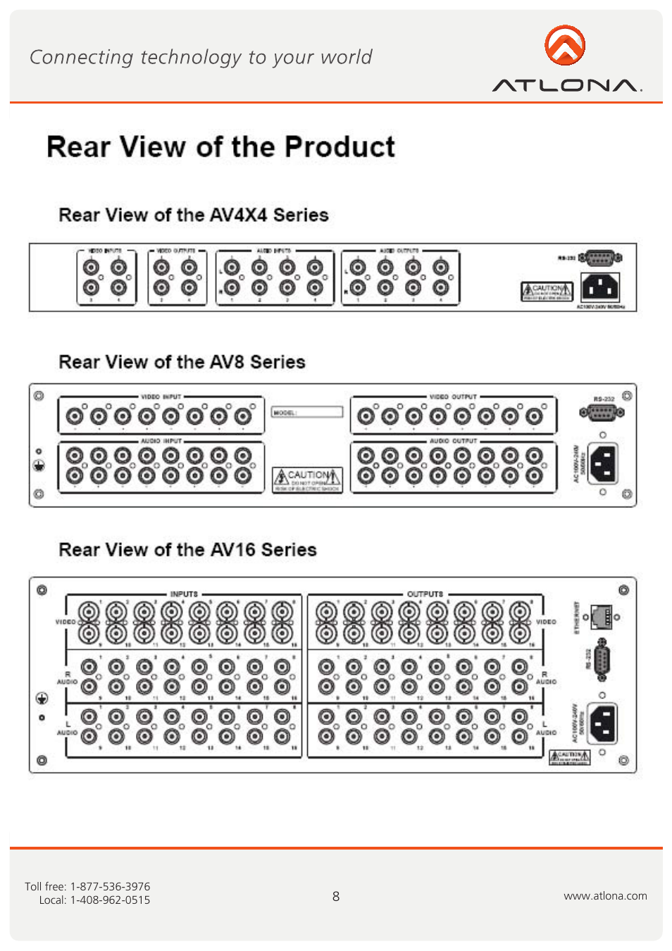 Atlona AT VIDEO MATRIX User Manual | Page 9 / 33