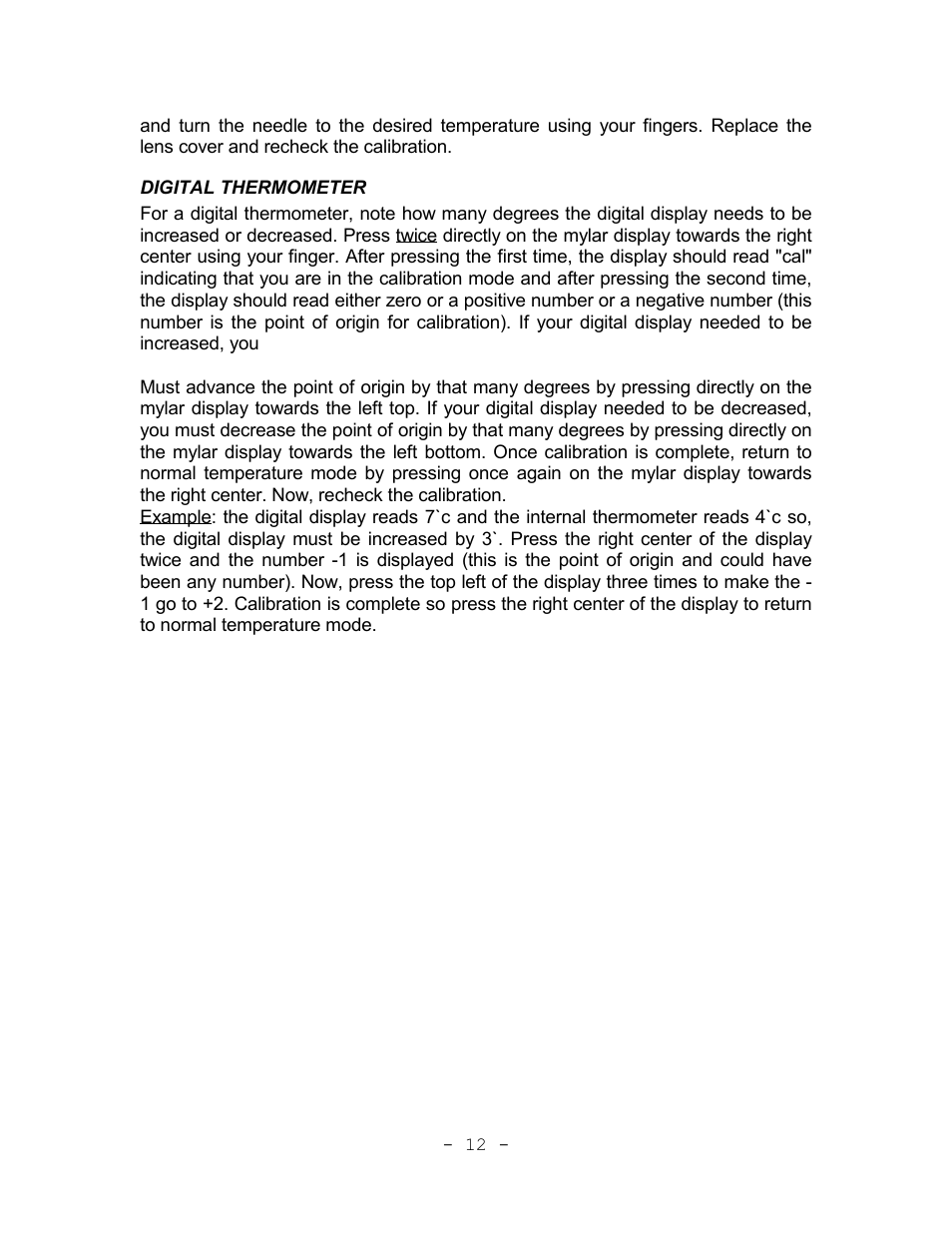 Digital thermometer | Continental Refrigerator Refrigerators and Freezers User Manual | Page 15 / 36