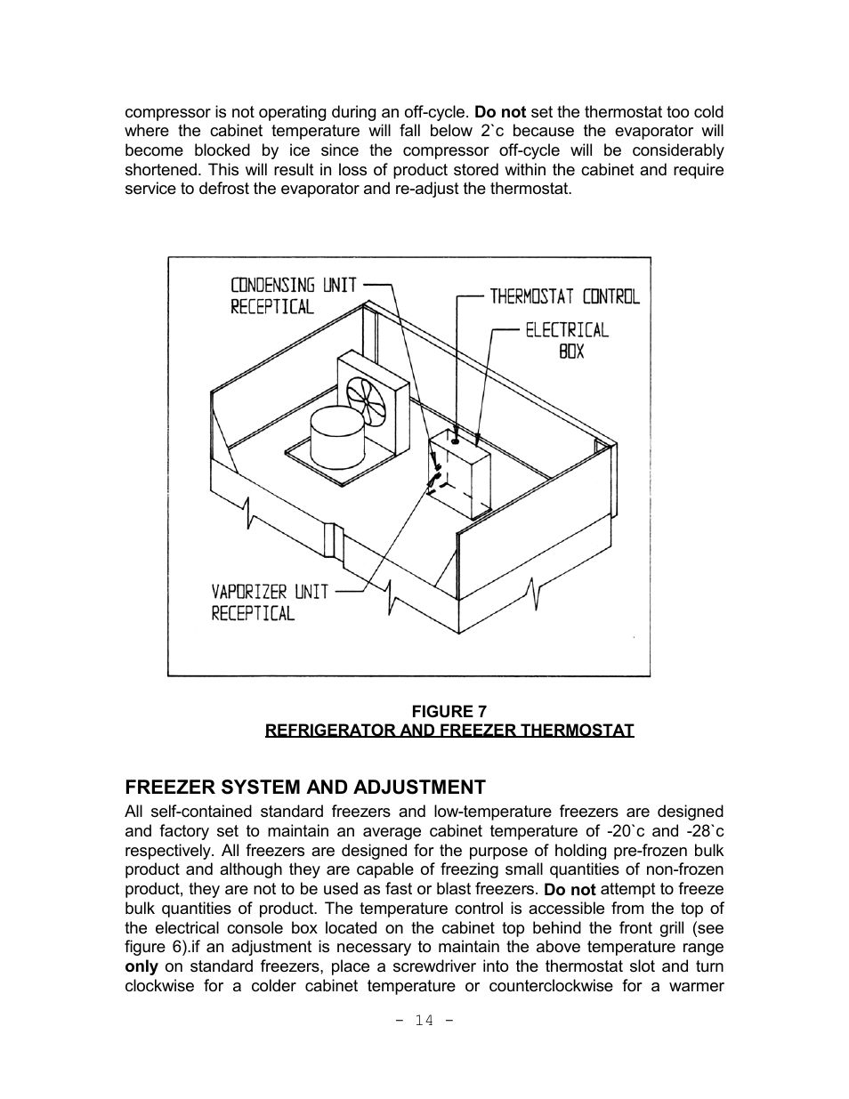 Freezer system and adjustment | Continental Refrigerator Refrigerators and Freezers User Manual | Page 17 / 36