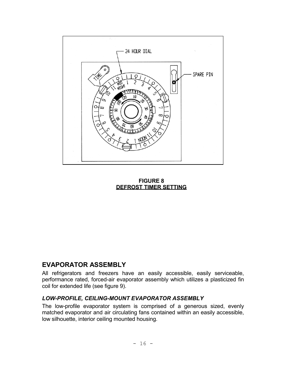 Evaporator assembly, Low-profile, ceiling-mount evaporator assembly, Low-profile,ceiling-mount evaporator | Assembly | Continental Refrigerator Refrigerators and Freezers User Manual | Page 19 / 36