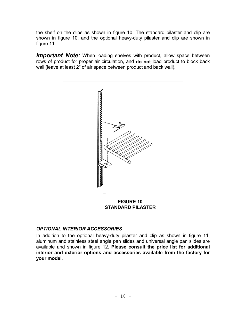 Optional interior accessories | Continental Refrigerator Refrigerators and Freezers User Manual | Page 21 / 36