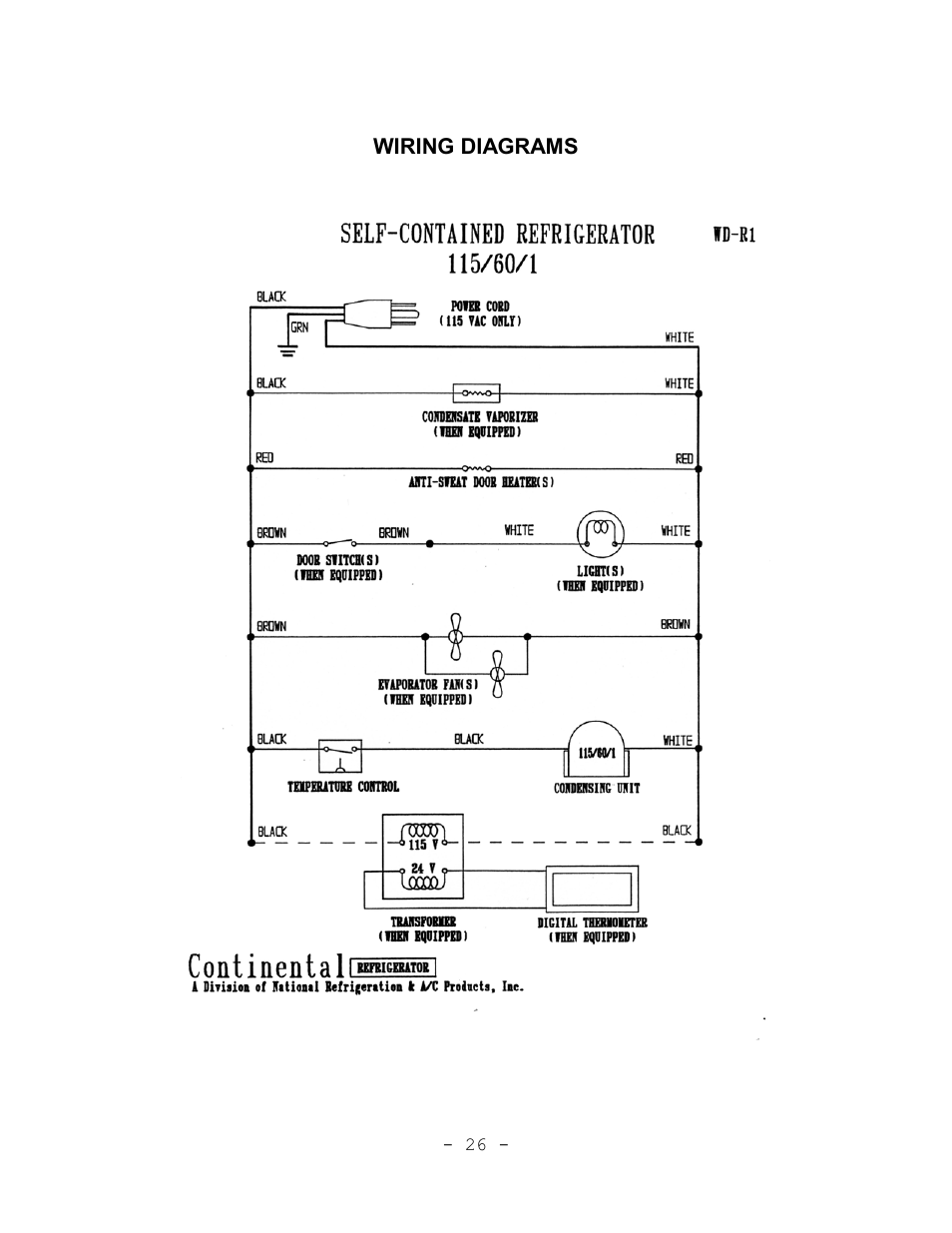 Wiring diagrams | Continental Refrigerator Refrigerators and Freezers User Manual | Page 29 / 36