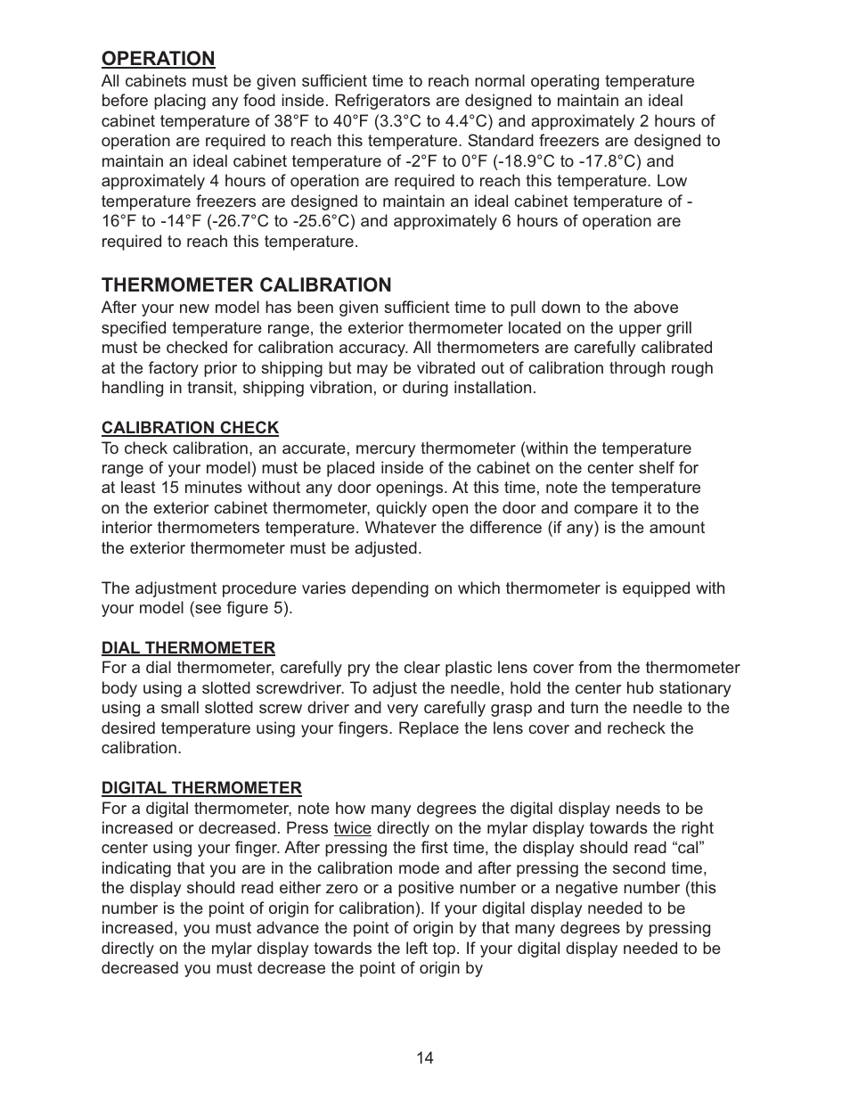 Continental Refrigerator 102004 User Manual | Page 14 / 39