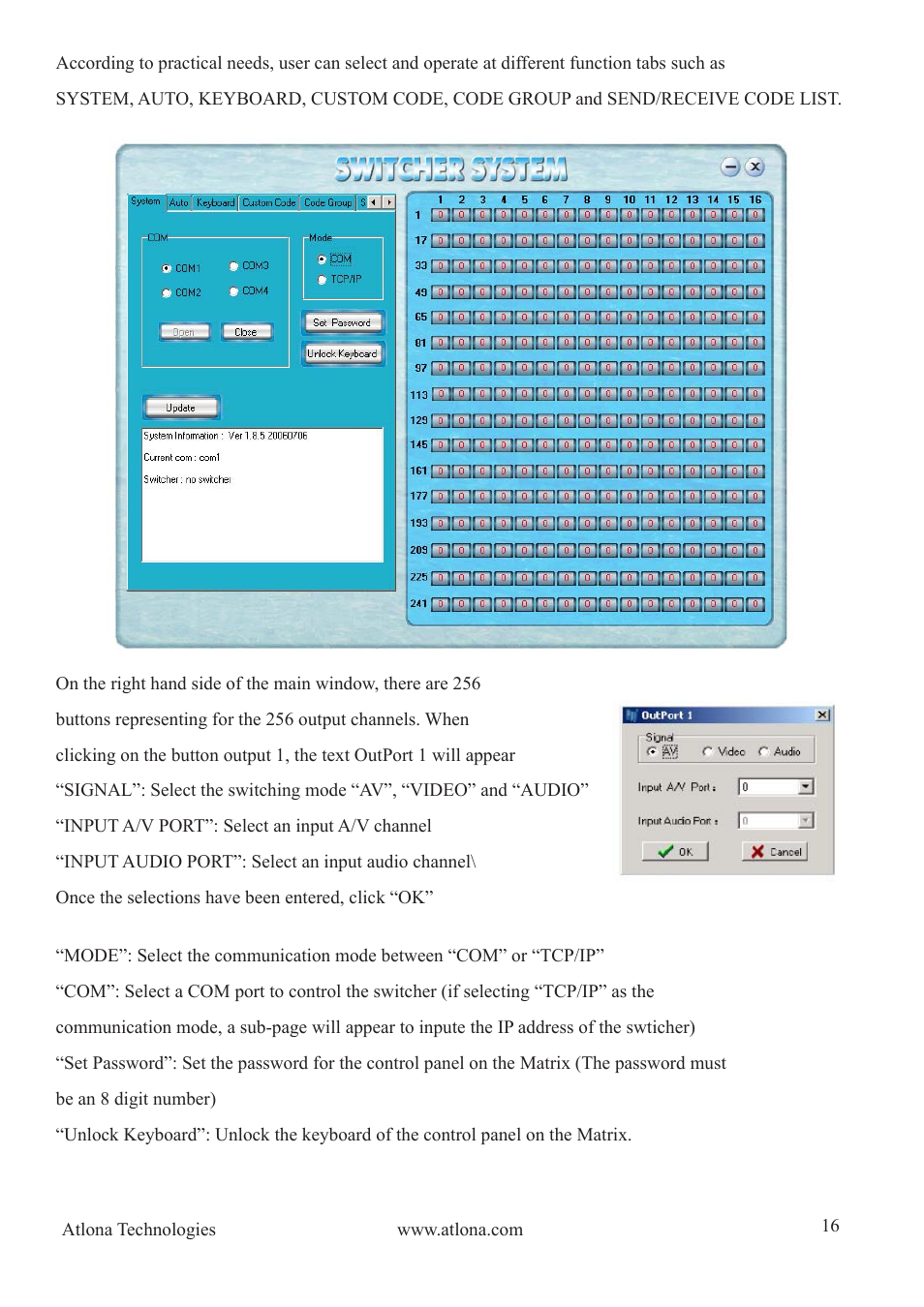 Atlona AT VGA MATRIX User Manual | Page 16 / 24