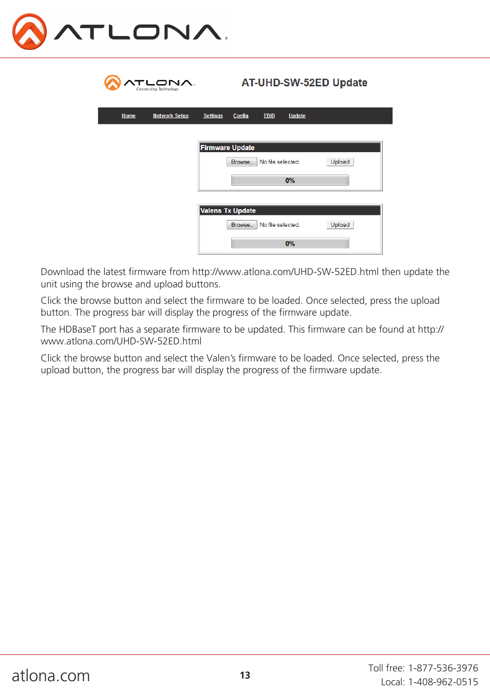 Atlona AT UHD SW 52ED User Manual | Page 13 / 21