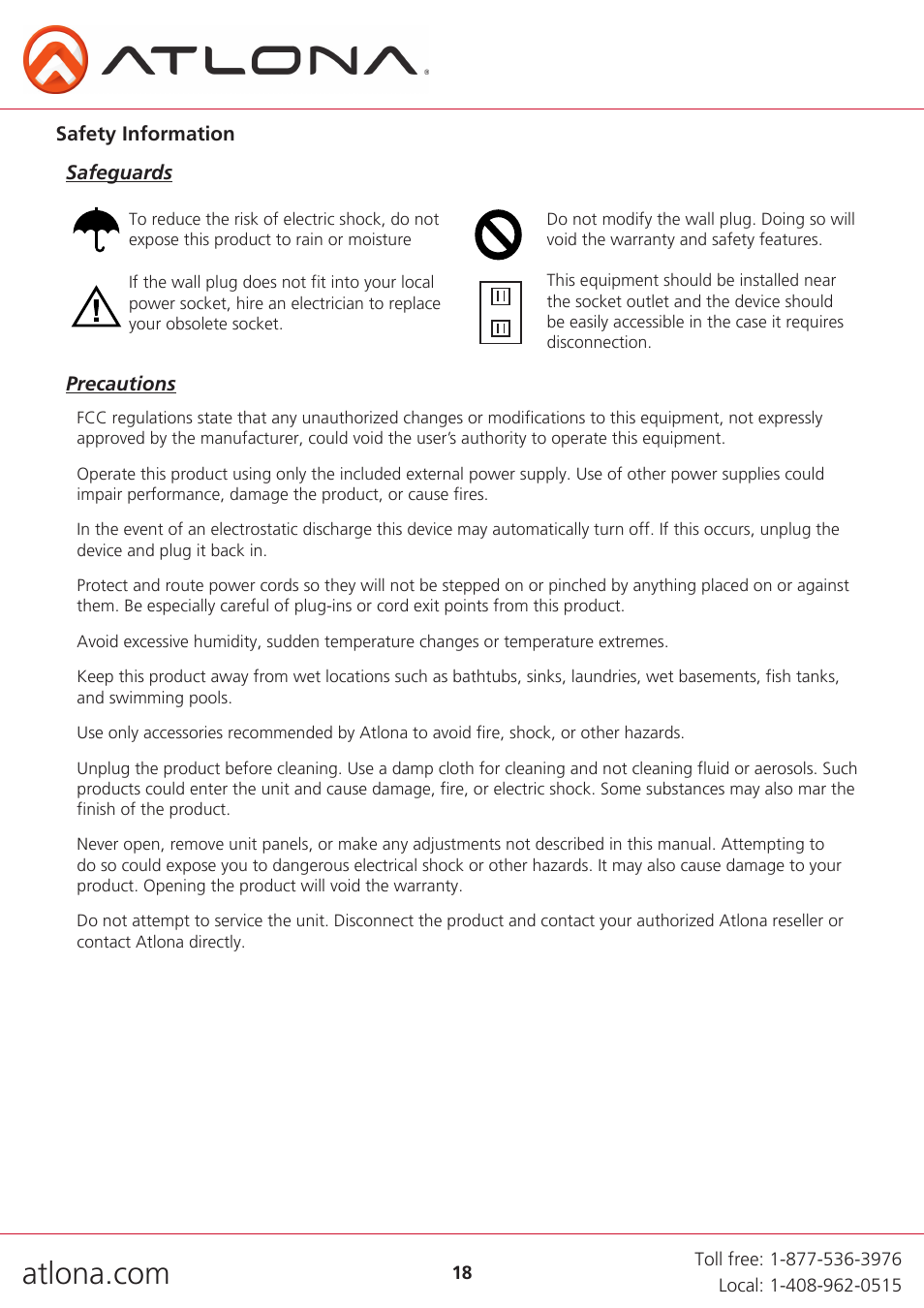 Atlona AT UHD SW 52 User Manual | Page 18 / 20