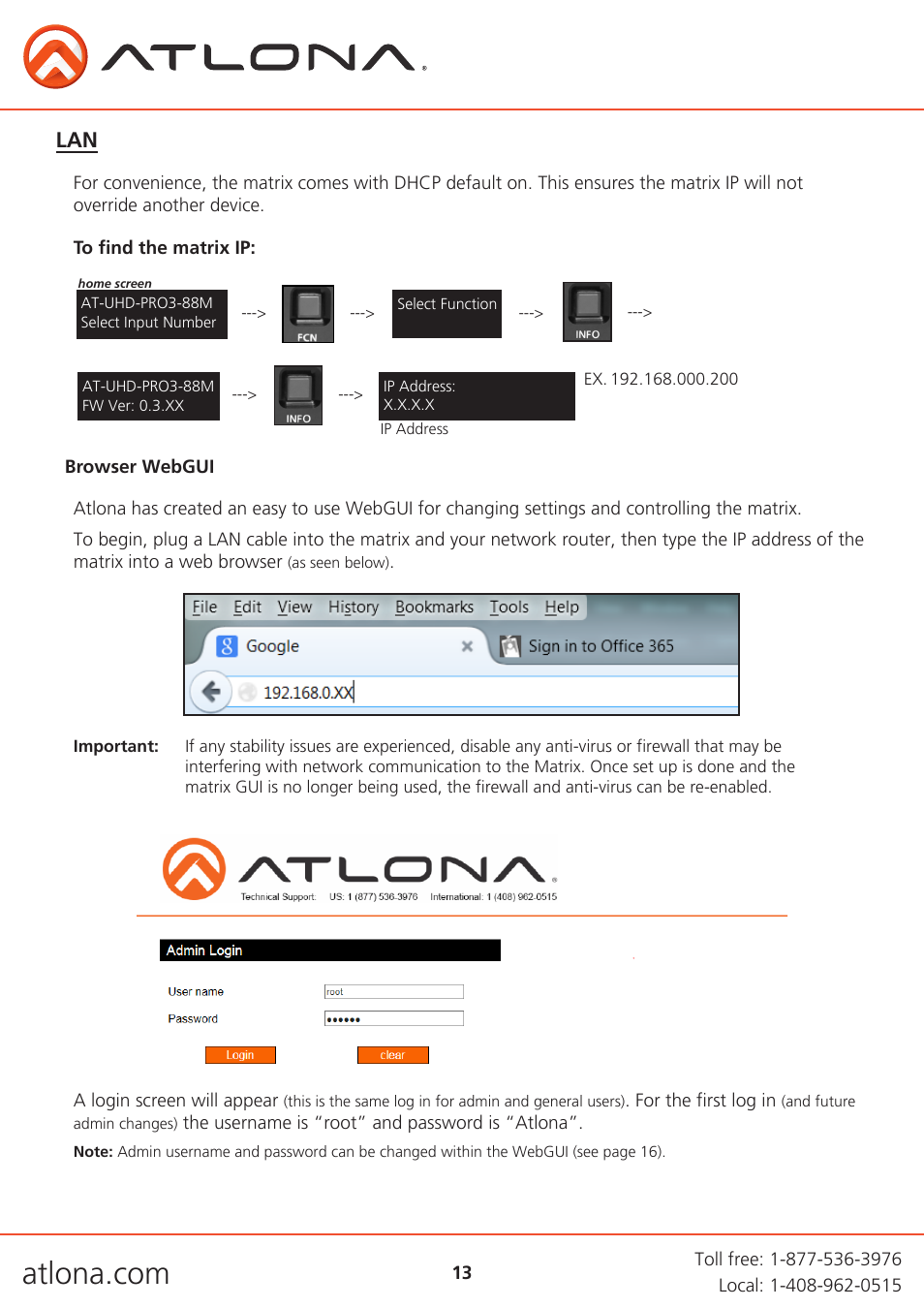 Atlona AT UHD PRO3-88M User Manual | Page 13 / 28