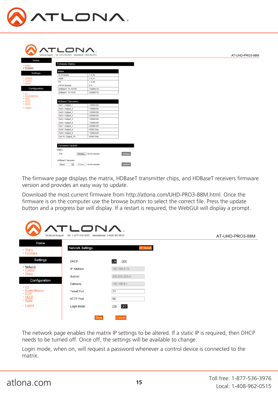 Atlona AT UHD PRO3-88M User Manual | Page 15 / 28