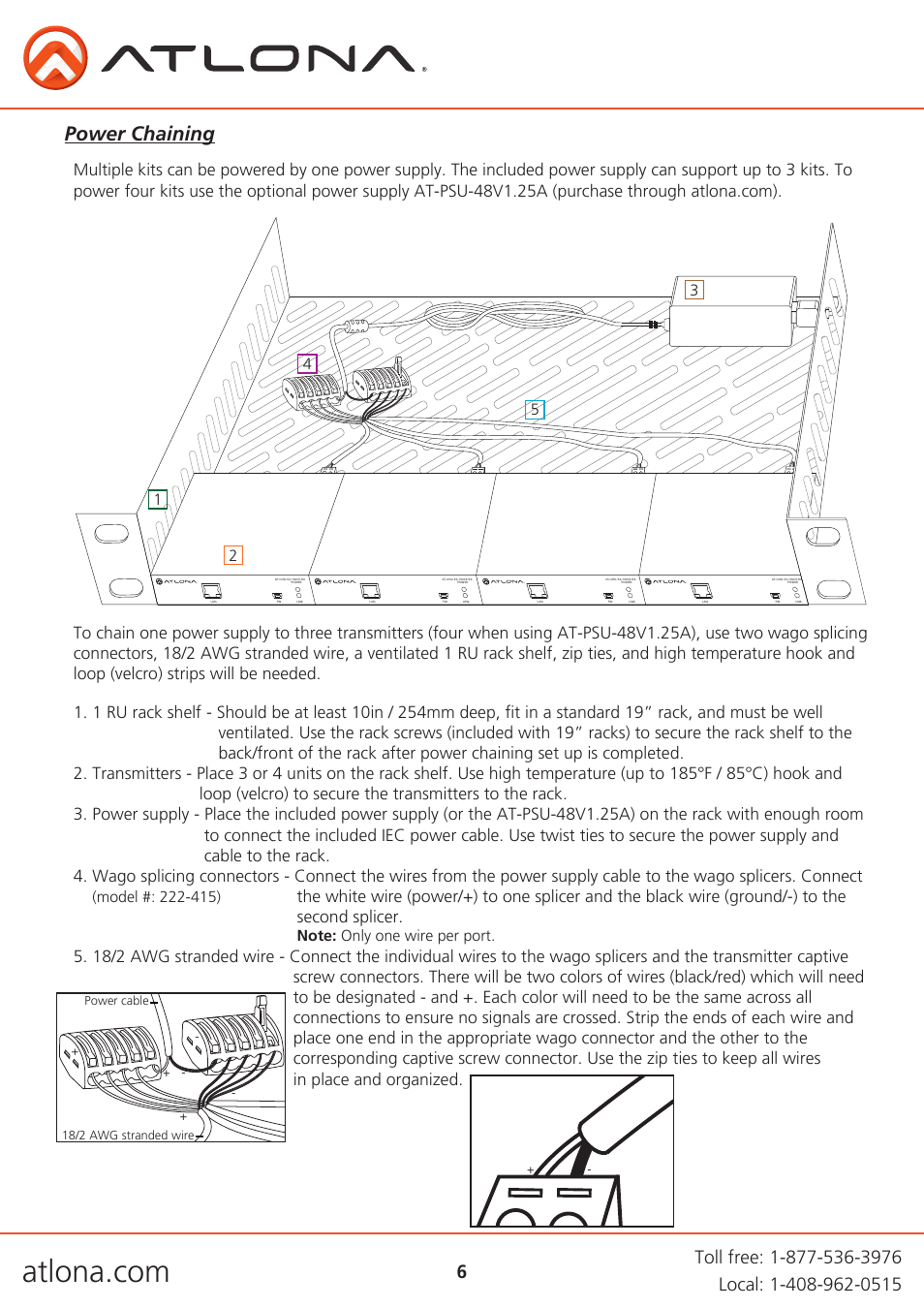 Power chaining | Atlona AT UHD EX 70 User Manual | Page 6 / 11