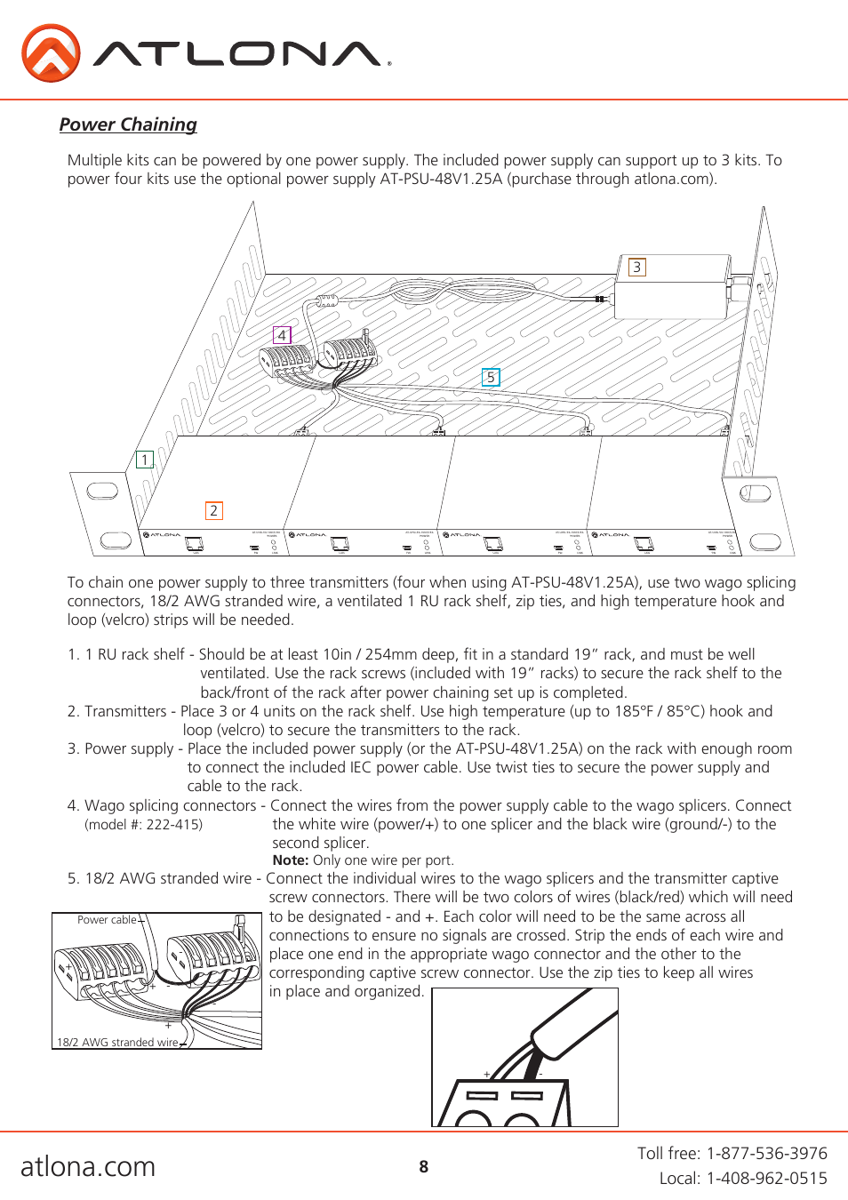 Power chaining | Atlona AT UHD EX 100CE User Manual | Page 8 / 14