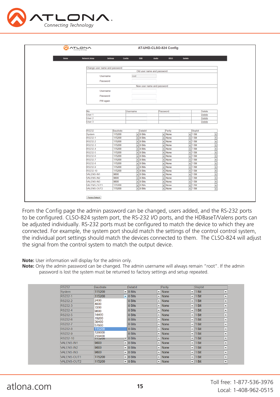 Atlona AT UHD CLSO 824 User Manual | Page 15 / 32