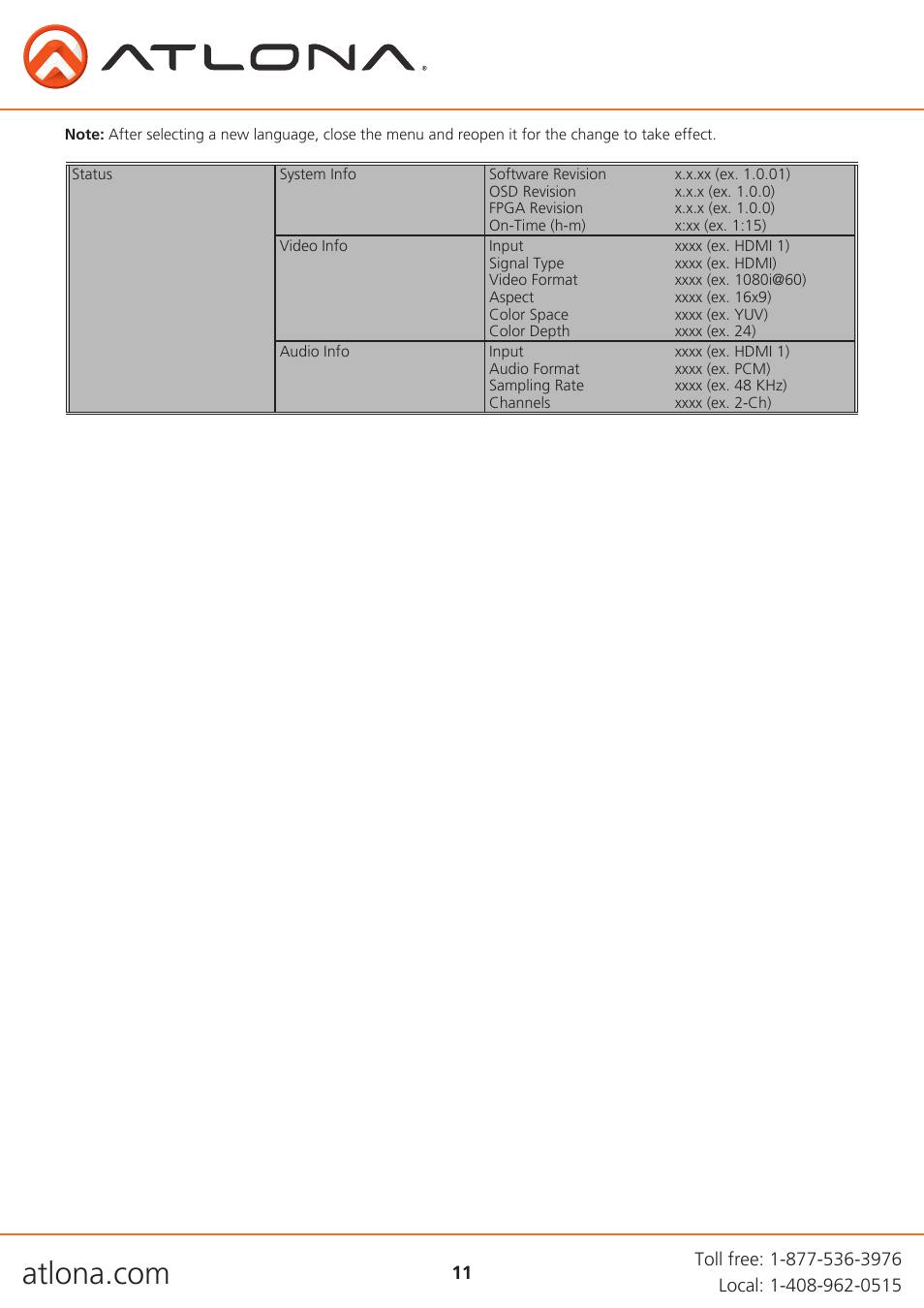 Atlona AT UHD CLSO 612 V2 User Manual | Page 11 / 35