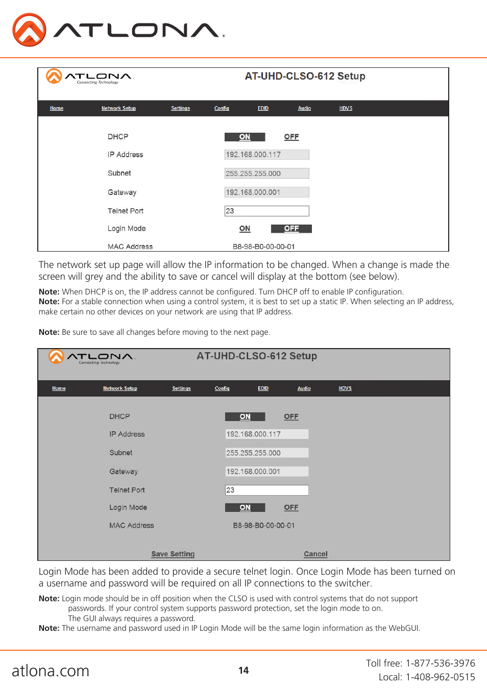 Atlona AT UHD CLSO 612 V2 User Manual | Page 14 / 35