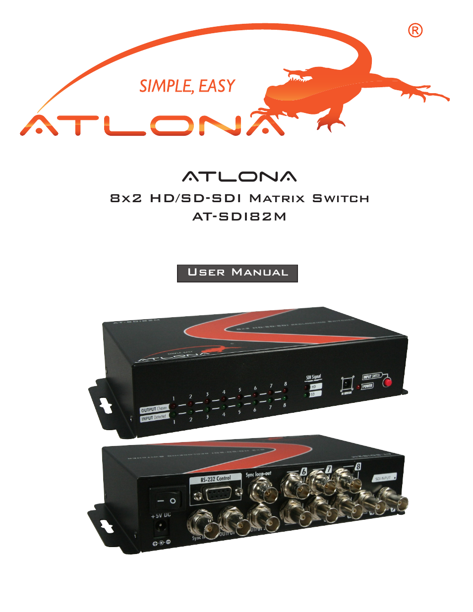 Atlona AT SDI82M User Manual | 12 pages