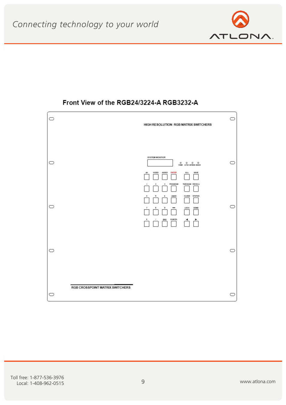 Atlona AT RGB MATRIX User Manual | Page 10 / 36