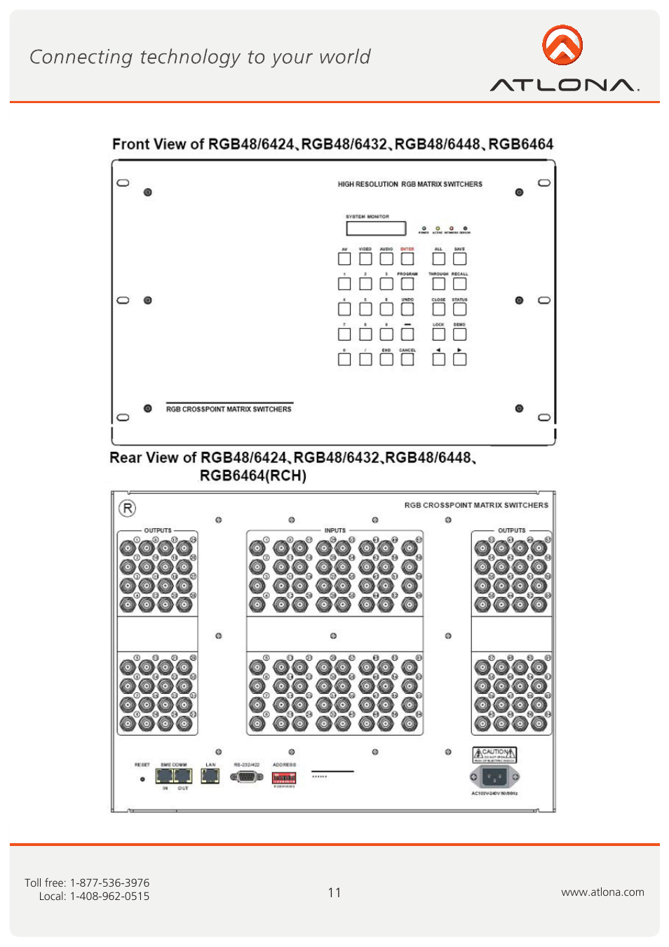 Atlona AT RGB MATRIX User Manual | Page 12 / 36