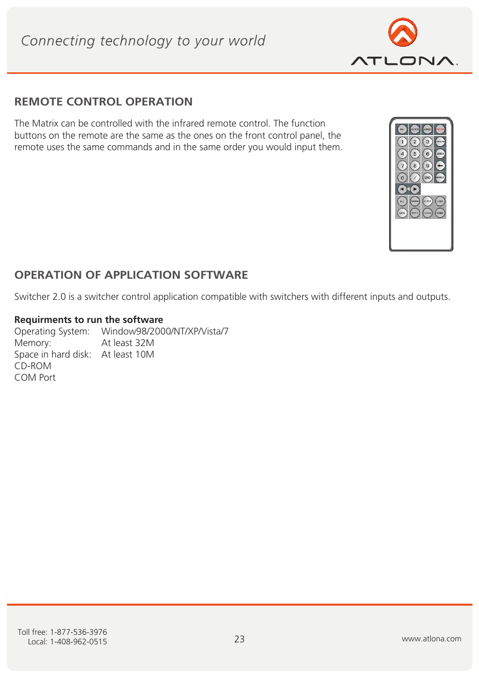 Atlona AT RGB MATRIX User Manual | Page 24 / 36