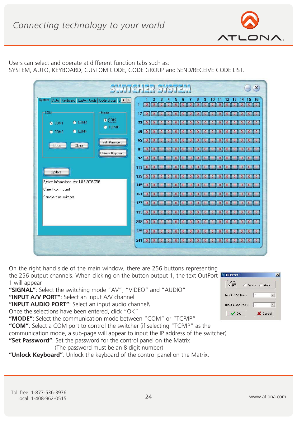 Atlona AT RGB MATRIX User Manual | Page 25 / 36