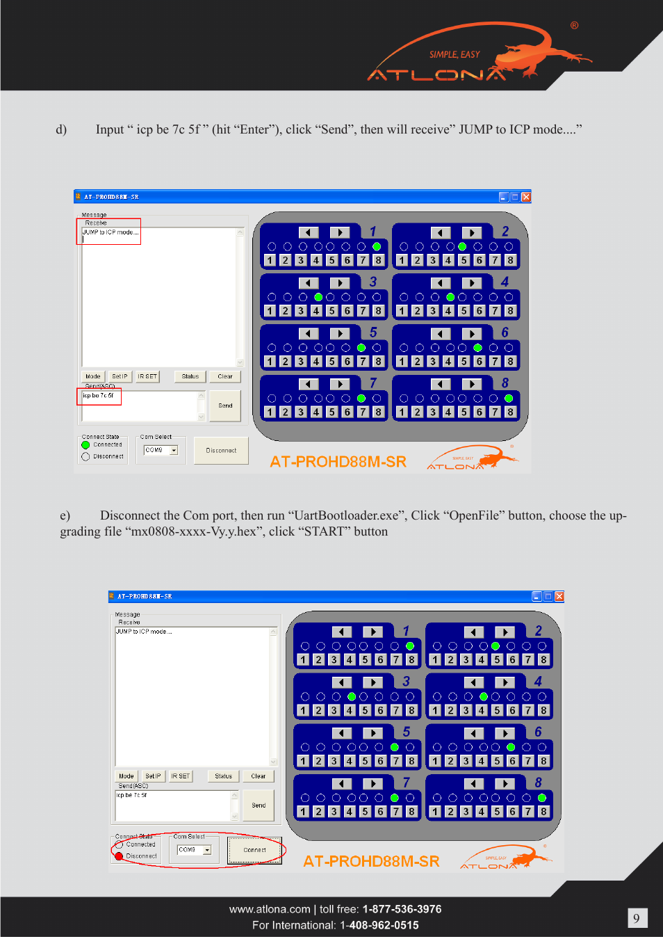 Atlona AT PROHD88M SR User Manual | Page 9 / 12
