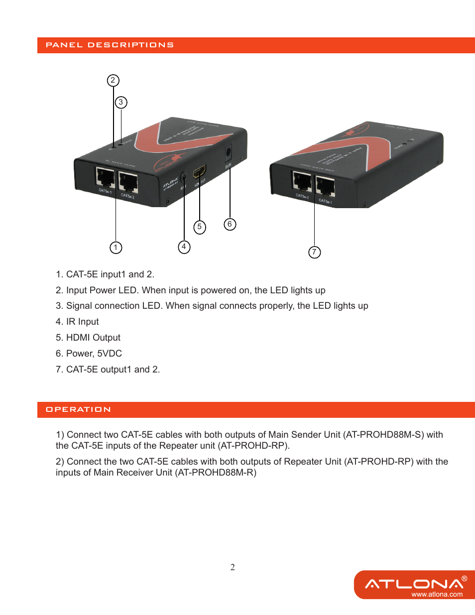 Atlona AT PROHD RP User Manual | Page 4 / 8