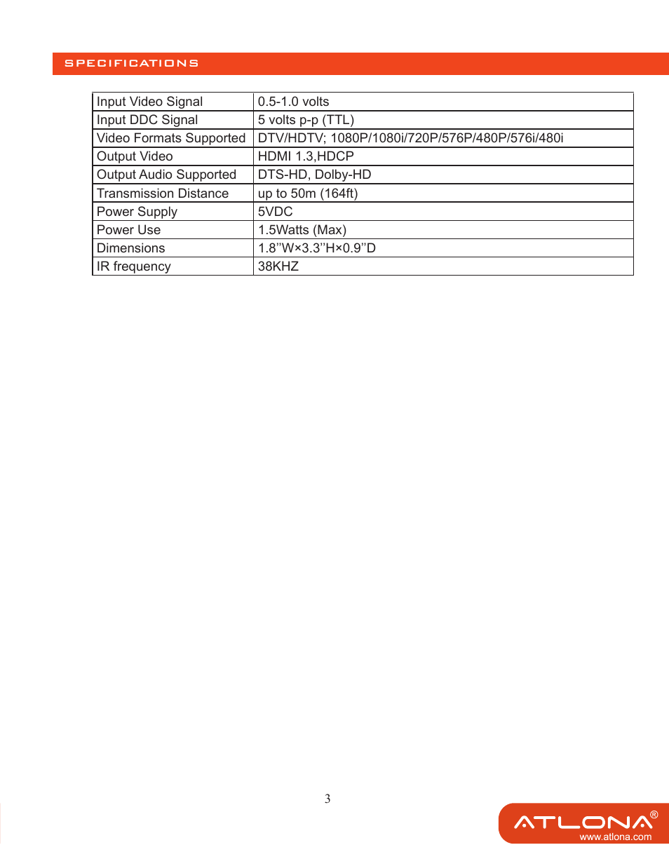 Atlona AT PROHD RP User Manual | Page 5 / 8