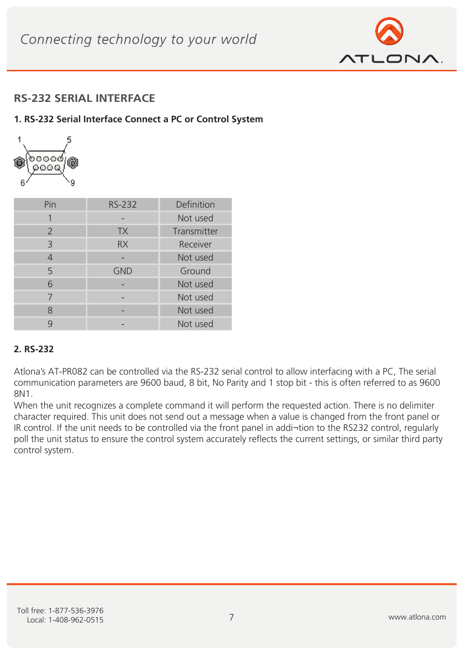 Atlona AT PRO82 User Manual | Page 8 / 12