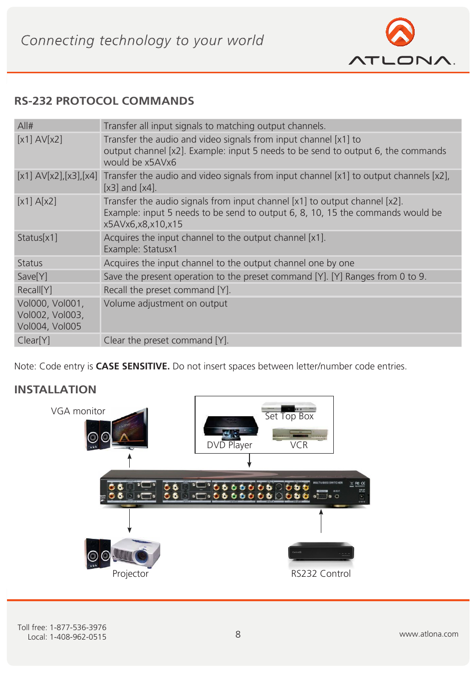 Atlona AT PRO82 User Manual | Page 9 / 12