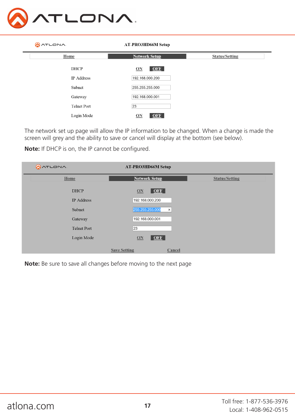 Atlona AT PRO3HD66M User Manual | Page 17 / 30