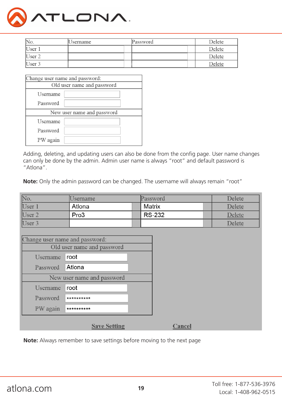 Atlona AT PRO3HD66M User Manual | Page 19 / 30