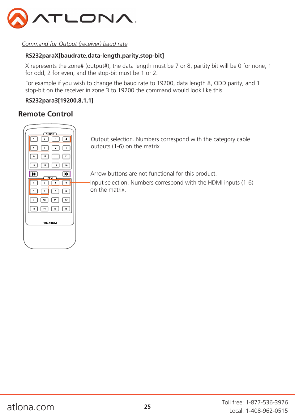 Atlona AT PRO3HD66M User Manual | Page 25 / 30