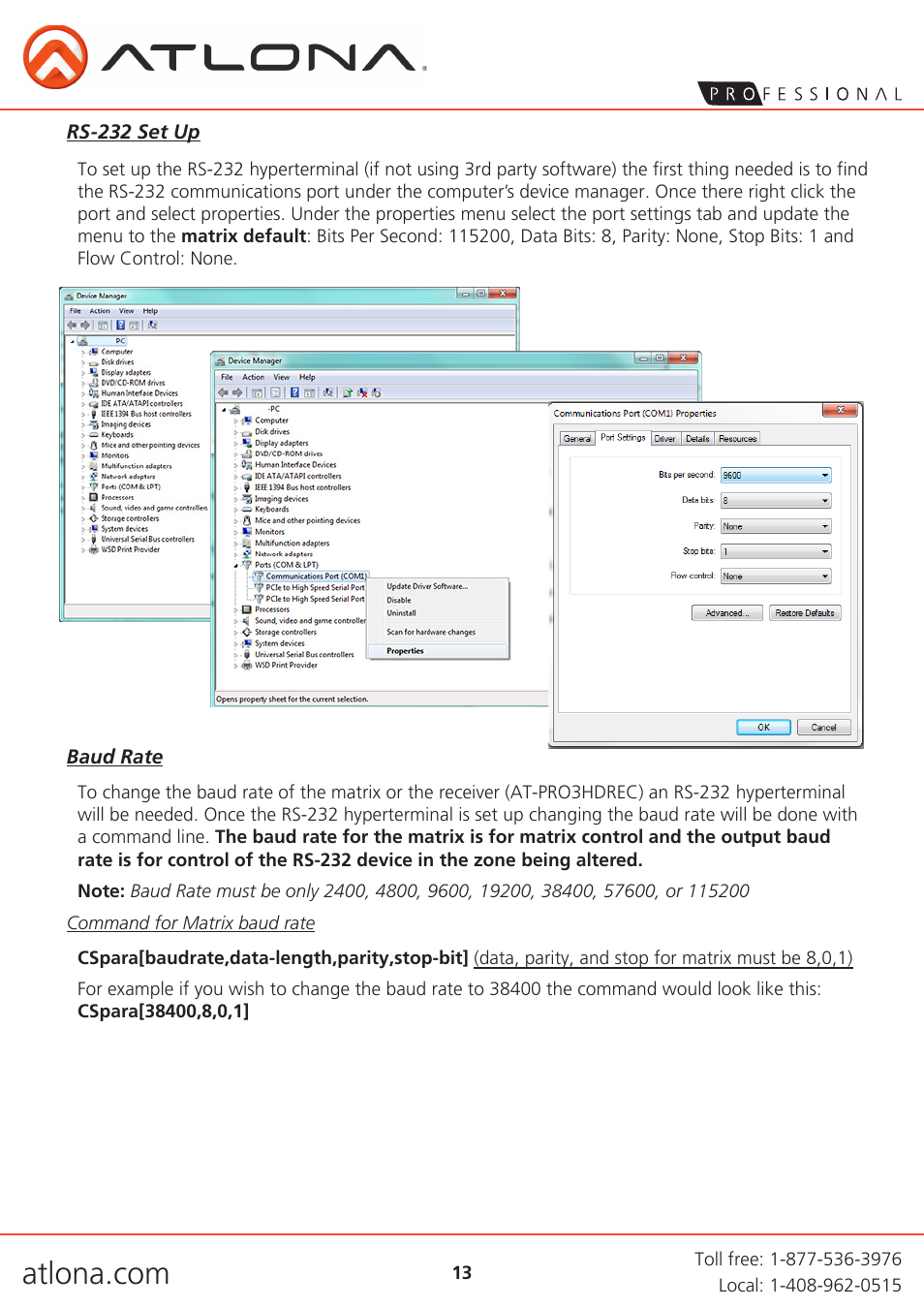 Atlona AT PRO3HD44M User Manual | Page 13 / 18