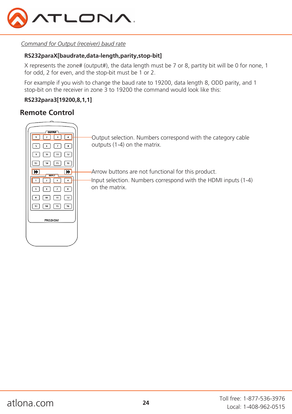 Atlona AT PRO3HD44M V3 User Manual | Page 24 / 29