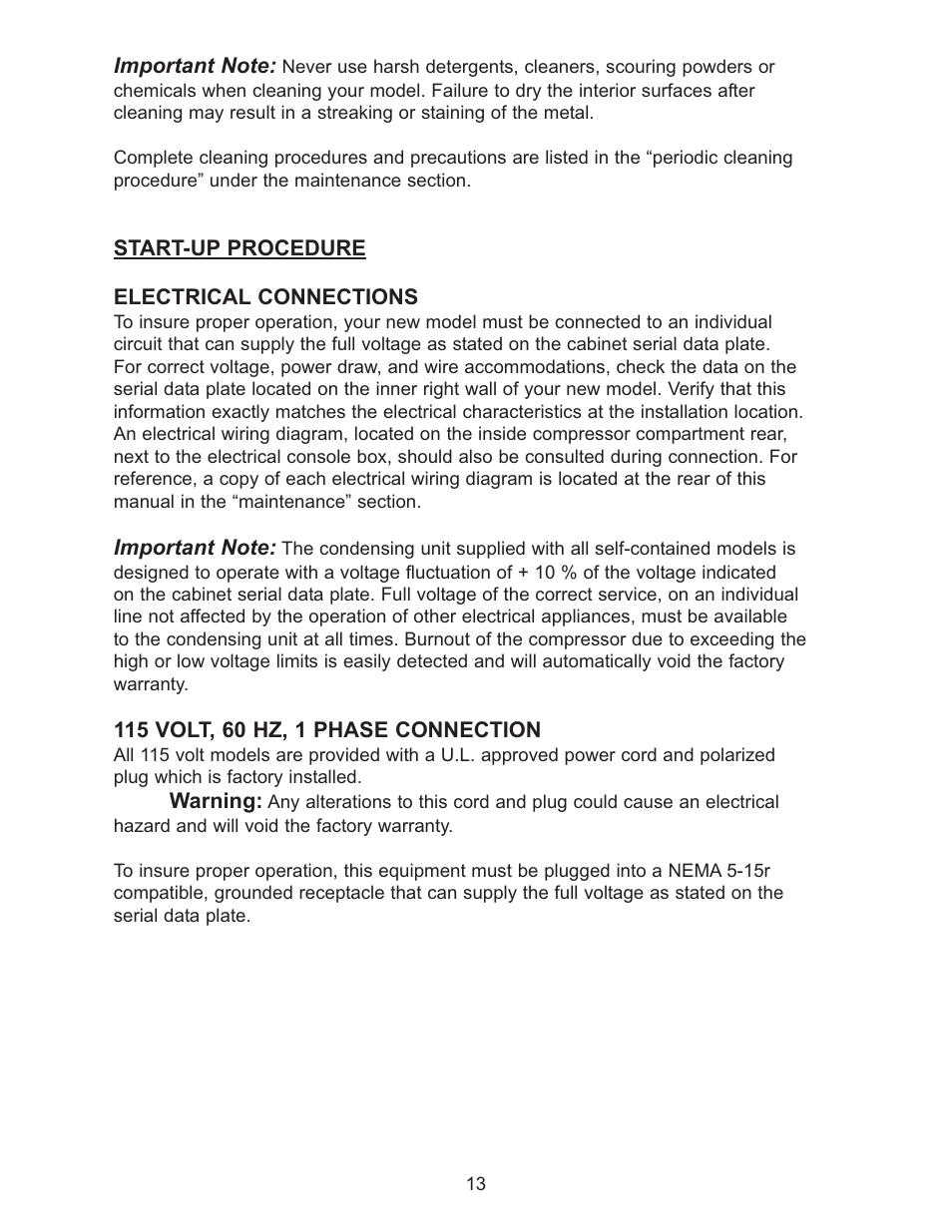 Continental Refrigerator Undercounter Refrigerator and Freezer Pizza Preparation Table User Manual | Page 13 / 33