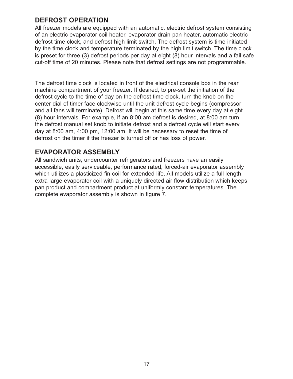 Continental Refrigerator Undercounter Refrigerator and Freezer Pizza Preparation Table User Manual | Page 17 / 33