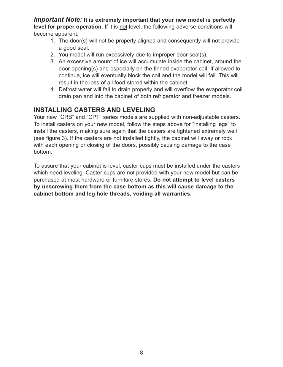 Continental Refrigerator Undercounter Refrigerator and Freezer Pizza Preparation Table User Manual | Page 8 / 33