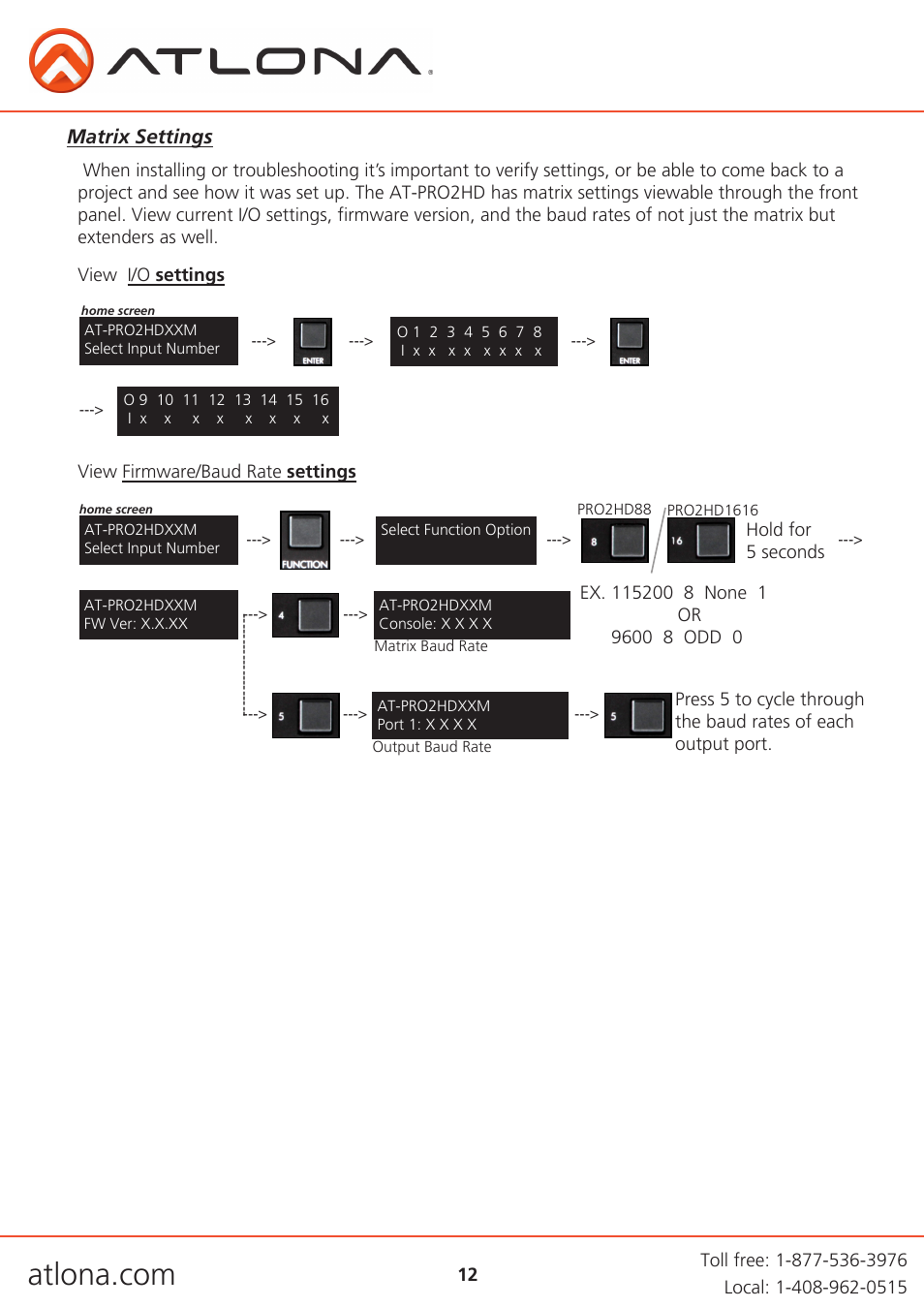 Atlona AT PRO2HD V1 User Manual | Page 12 / 21