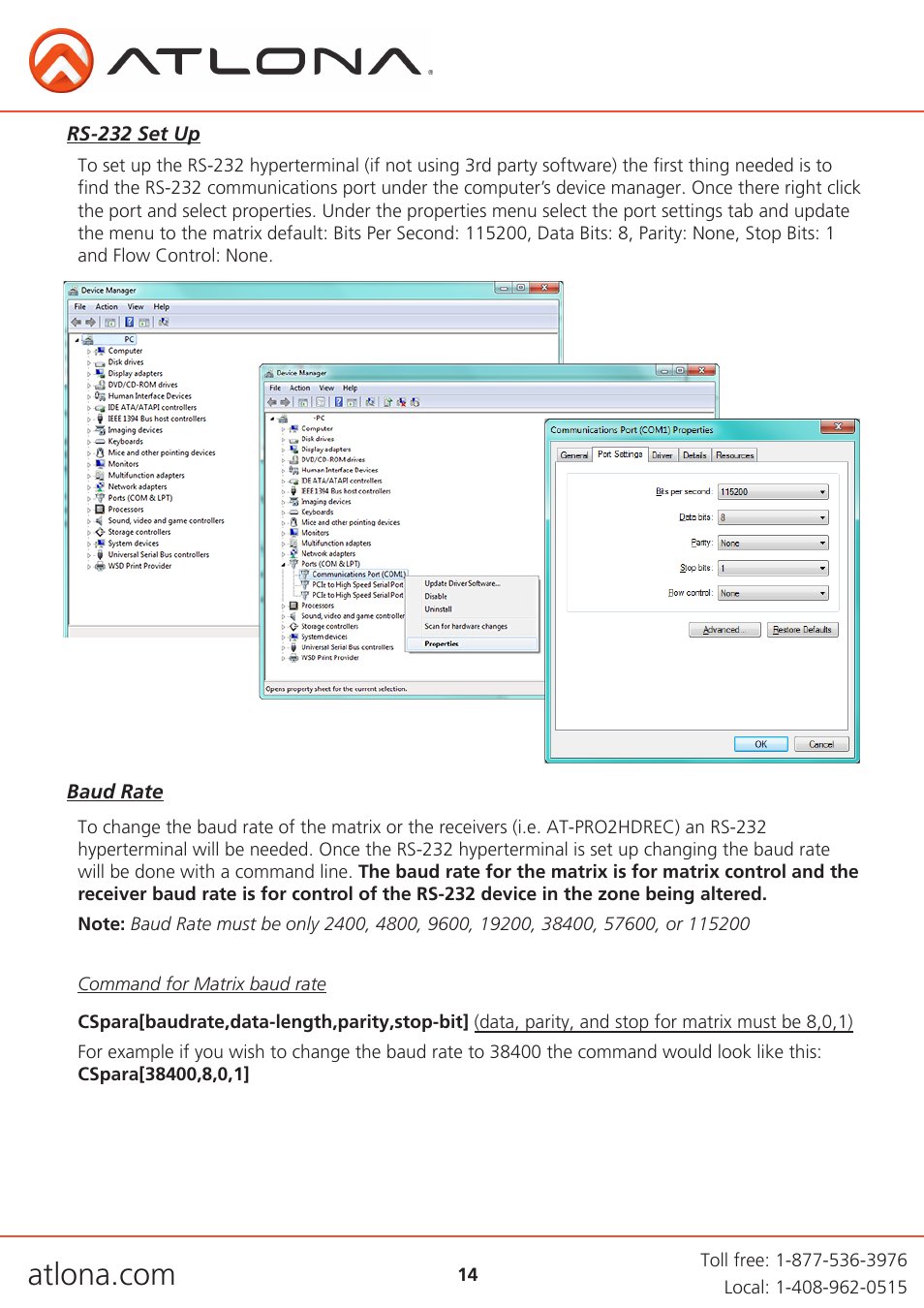 Atlona AT PRO2HD V1 User Manual | Page 14 / 21