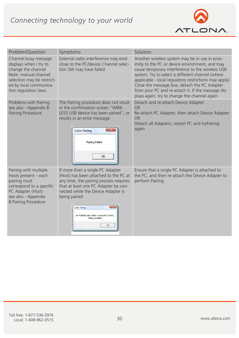 Atlona AT PCLINK User Manual | Page 31 / 36