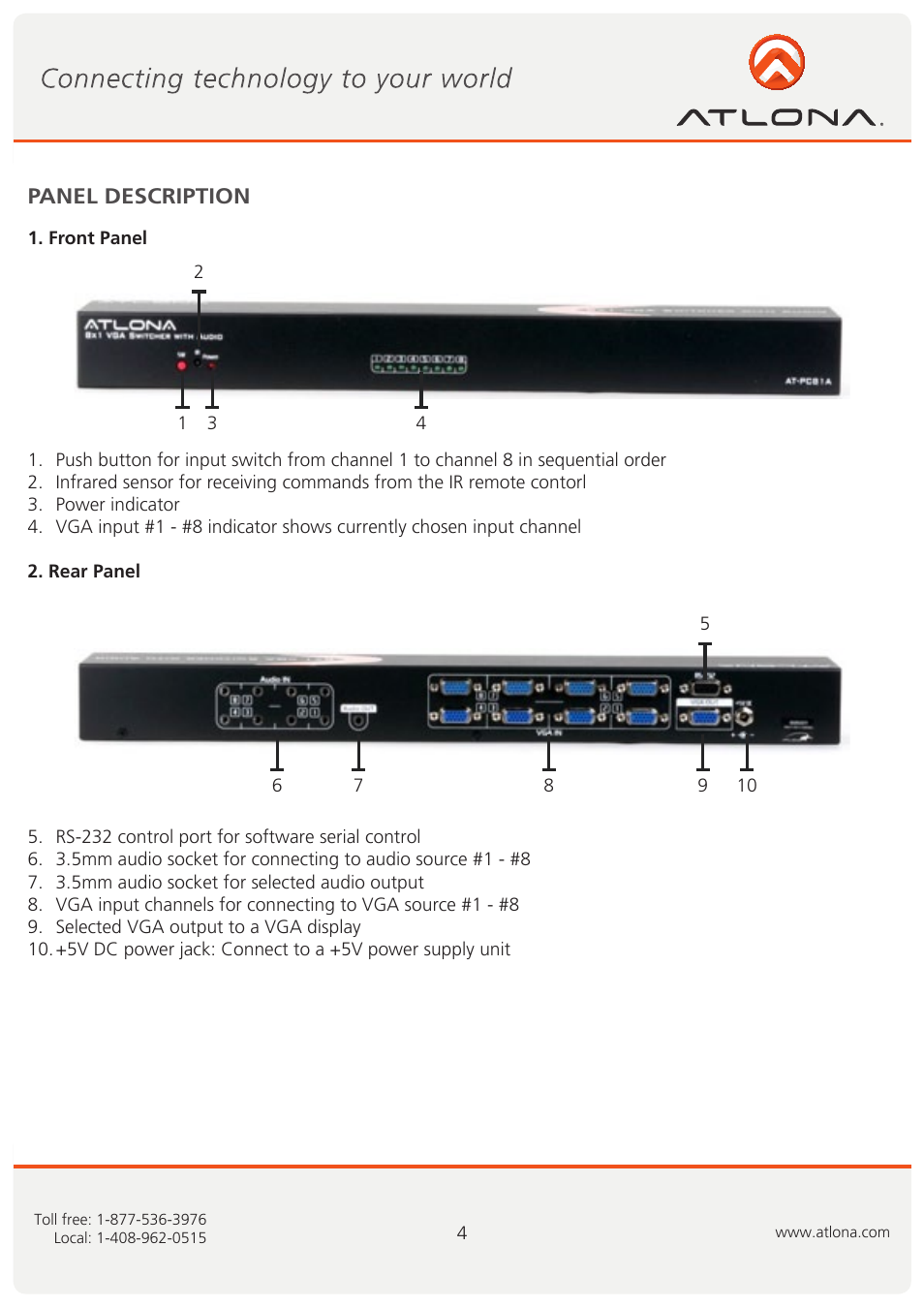 Atlona AT PC81A User Manual | Page 5 / 14