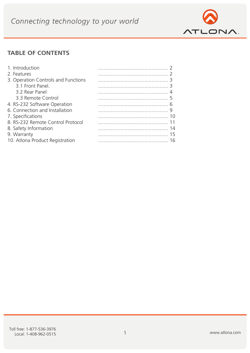 Atlona AT PC AVSCOMP User Manual | Page 2 / 17