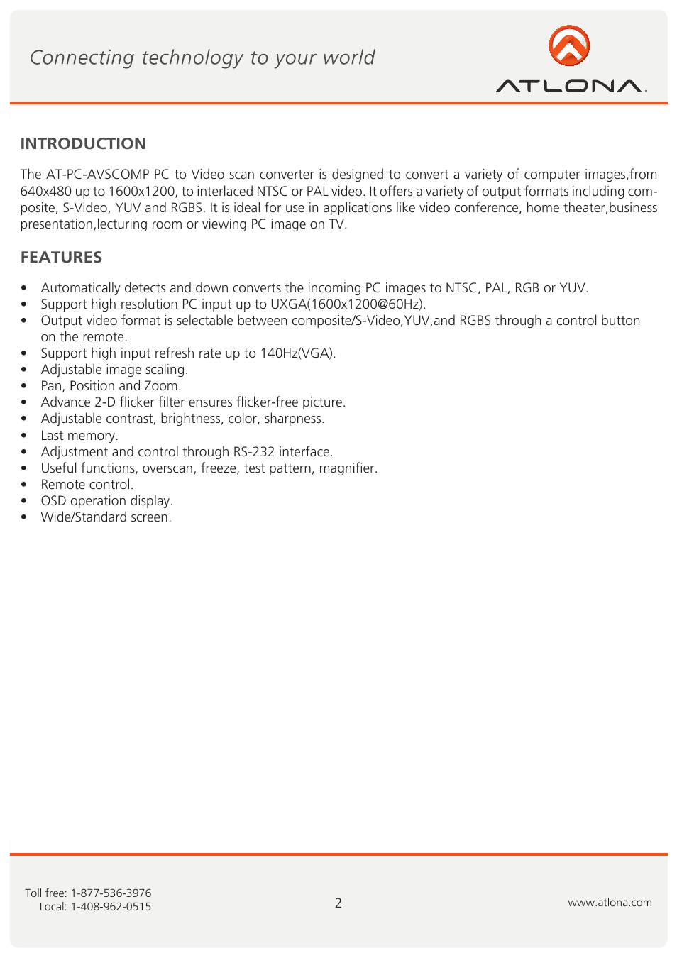 Atlona AT PC AVSCOMP User Manual | Page 3 / 17